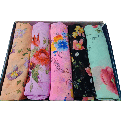 SHOPXBD Product (2) Printed Georgette Hijab 90/30 - Image 1